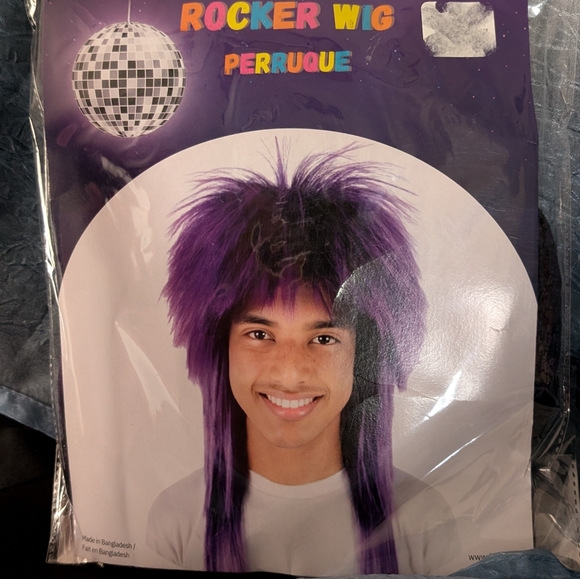 Purple Rocker Wig - Picture 2 of 3